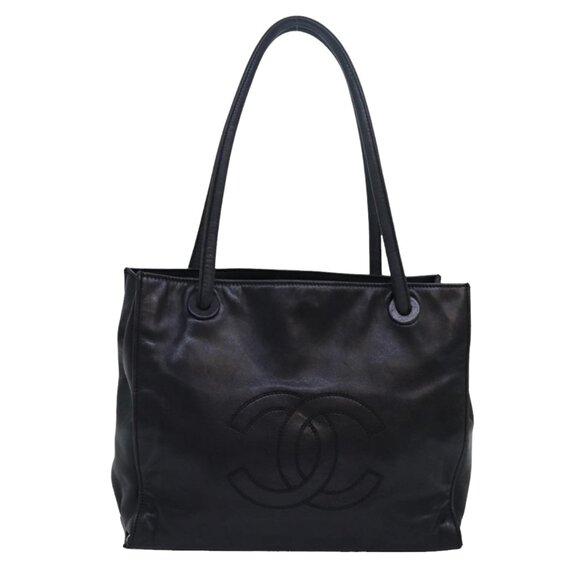 Chanel Black Leather Tote Bag - Picture 1 of 11